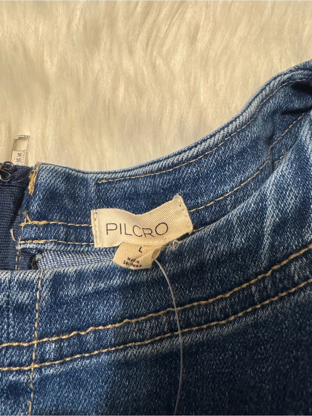 Pilcro Blue Denim Midi Dress - Picture 14 of 15